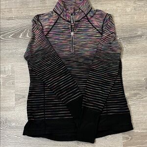 Kirkland Signature Women's Multicolor Striped Athletic Shirt